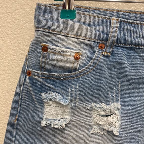 Hammer Jeans Distressed Exposed Button Fly Shorts Medium - Picture 4 of 6